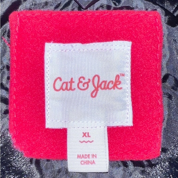 Cat & Jack Red Pea Coat w/ Removable Faux Fur Collar Girls XL LIKE NEW! - Picture 11 of 12